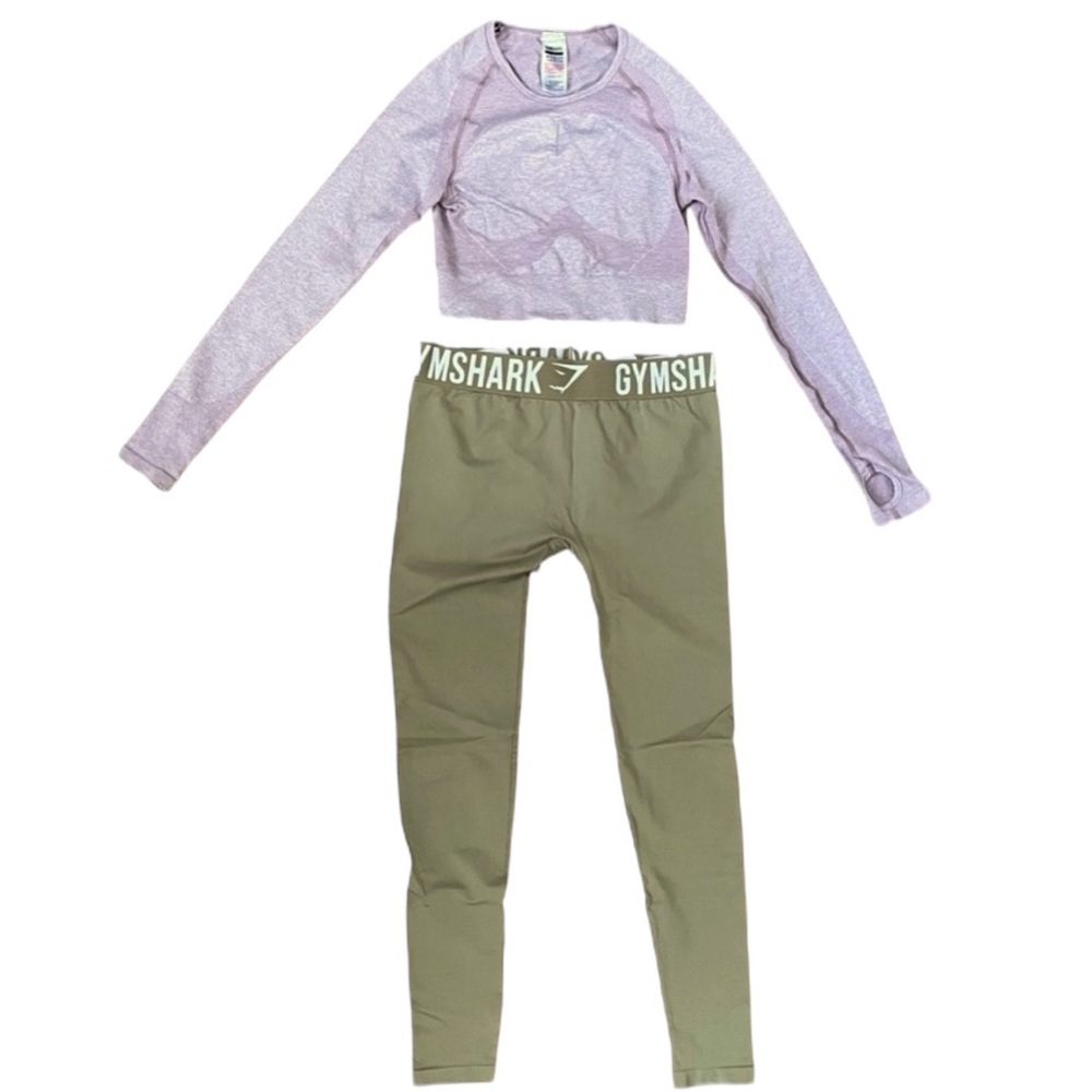 Gymshark Bundle - Leggings and Flex Long Sleeve Crop Top